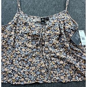 Volcom Shirt Womens Large 10 Multicolor Floral Cami Naw Beach Blouse Top New‎